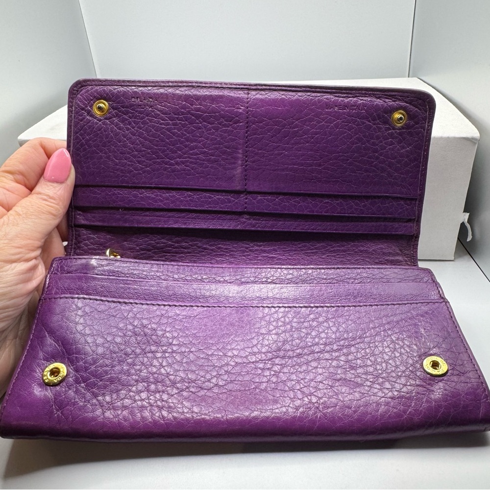 Gorgeous Authentic (COA included) Purple Prada Milano Wallet Preloved - Picture 8 of 16